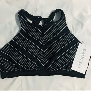 Athleta Chevron High Neck Bikini Top 36B 36C